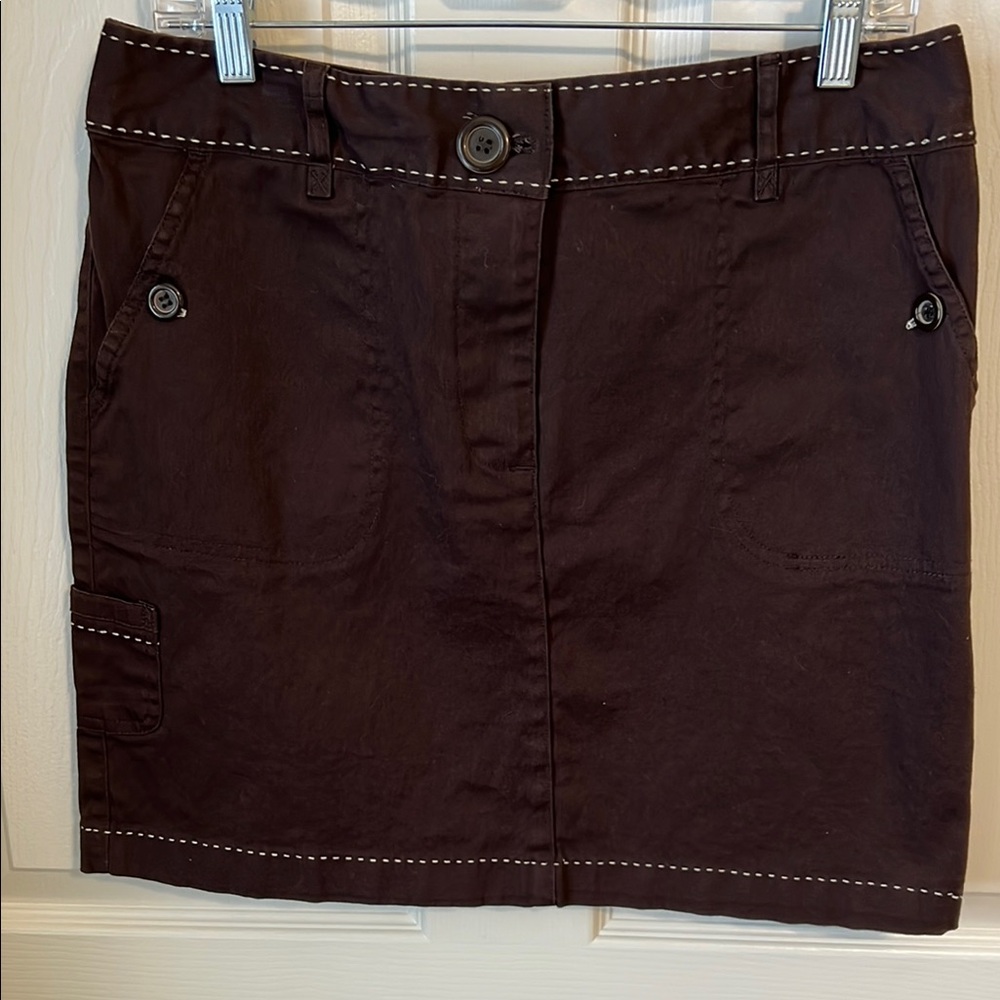 Larry Levine Dark Brown Skirt